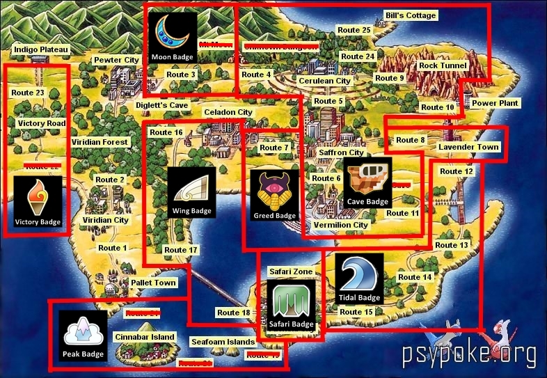 Ginásios de Kanto [localizações e dicas] - Dentro do jogo - Fórum otPokémon  - Pokémon Online