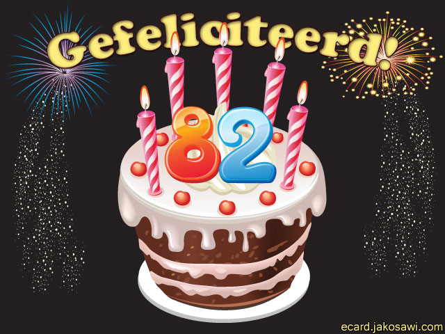 82-jaar-taart-kaarsjes