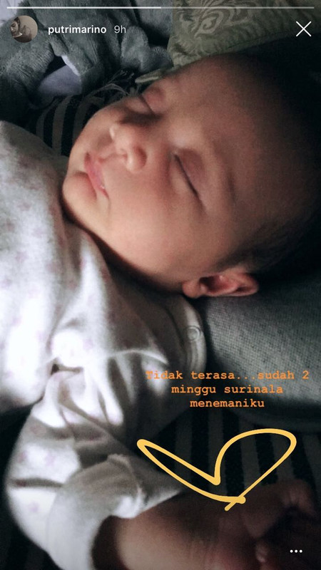 Instastory Putri Marino