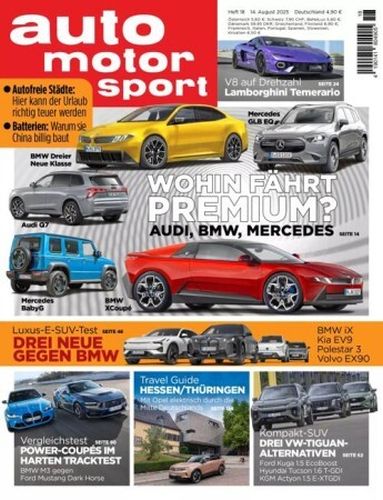 Cover: Auto Zeitung Magazin No 18 vom 13  August 2025