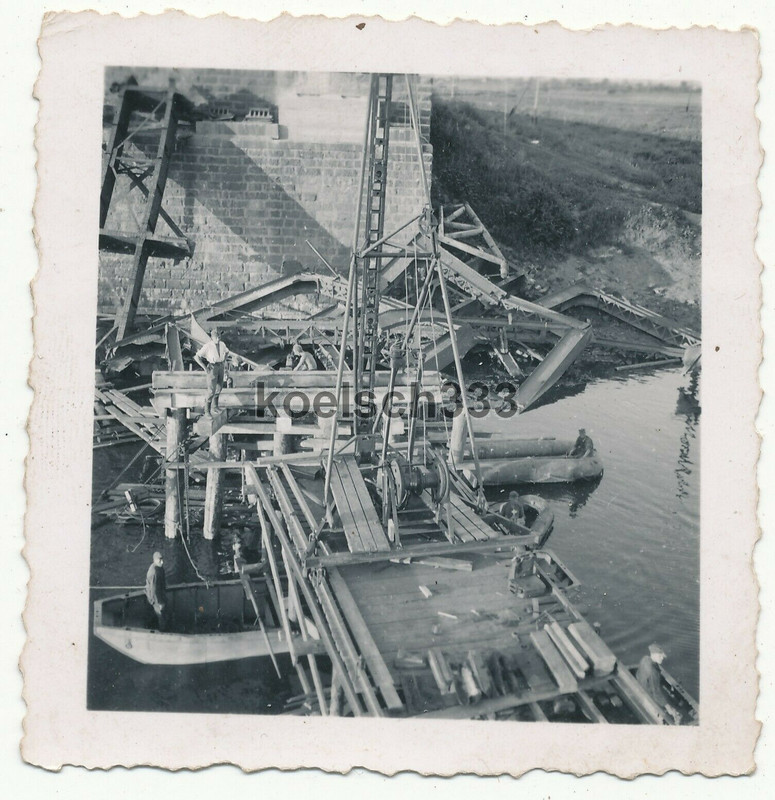 6 Fotos Slawjansk Russland Pioniere Brücke Dampflok Belastungsprobe Feldtelefon4