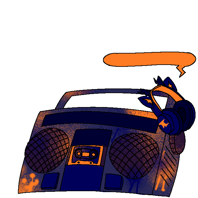 gif of a boombox