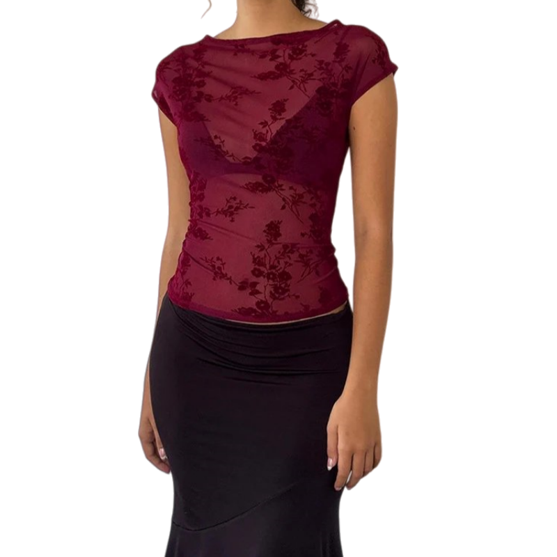 Hollowed-out backless halter top