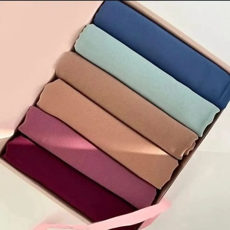Box of 6-Chiffon Hijabs