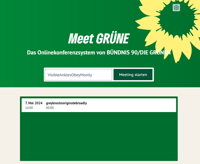 Offener Jitsi-Server von BÜNDNIS 90/DIE Grünen