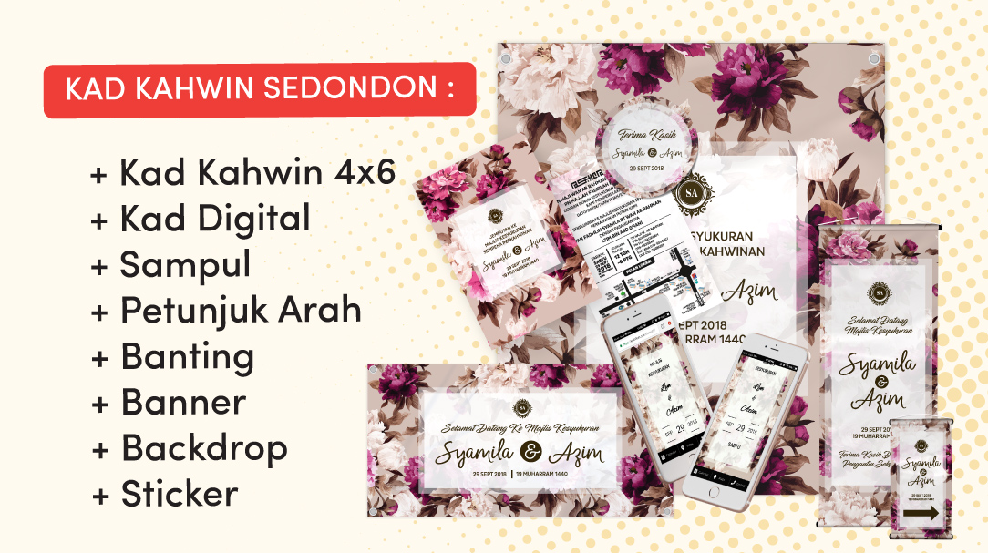 Print Kad Kahwin Sedondon
