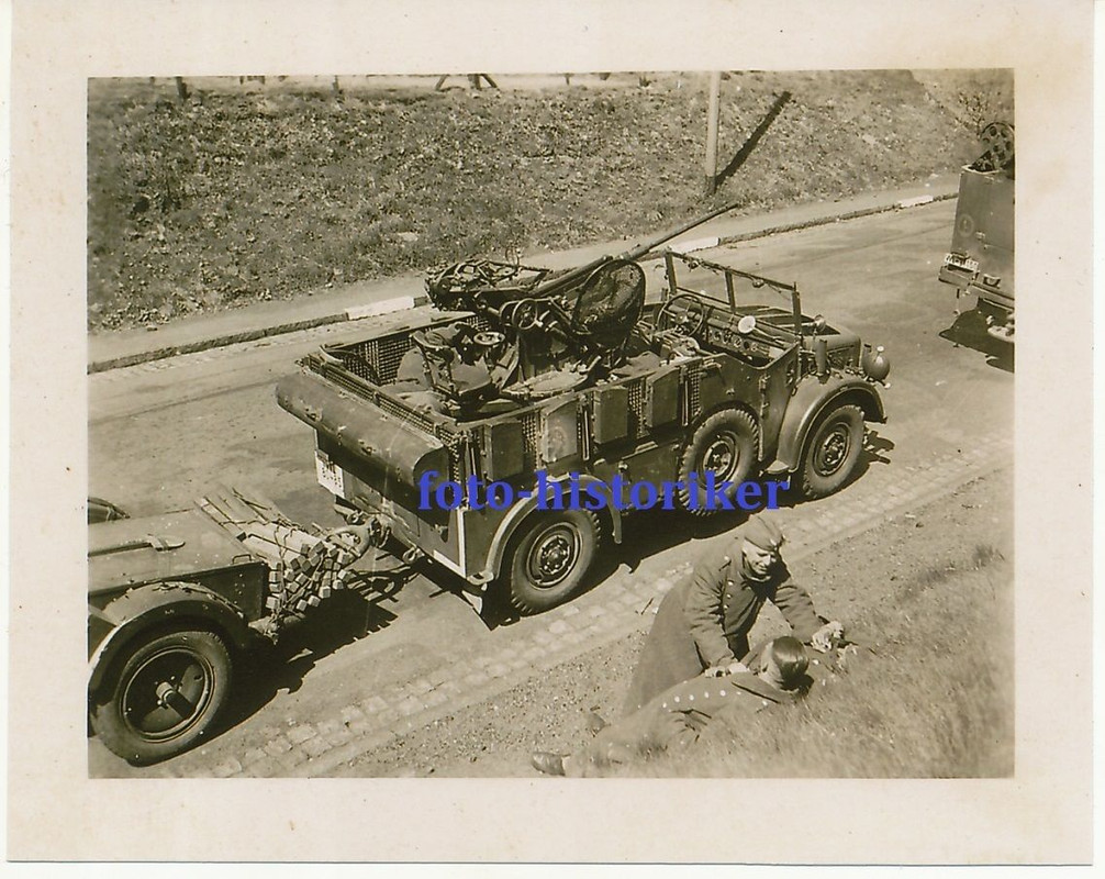 Kübelwagen SFL Horch 108 2cm Flak 30 Aufbau Nahschutz Anhänger