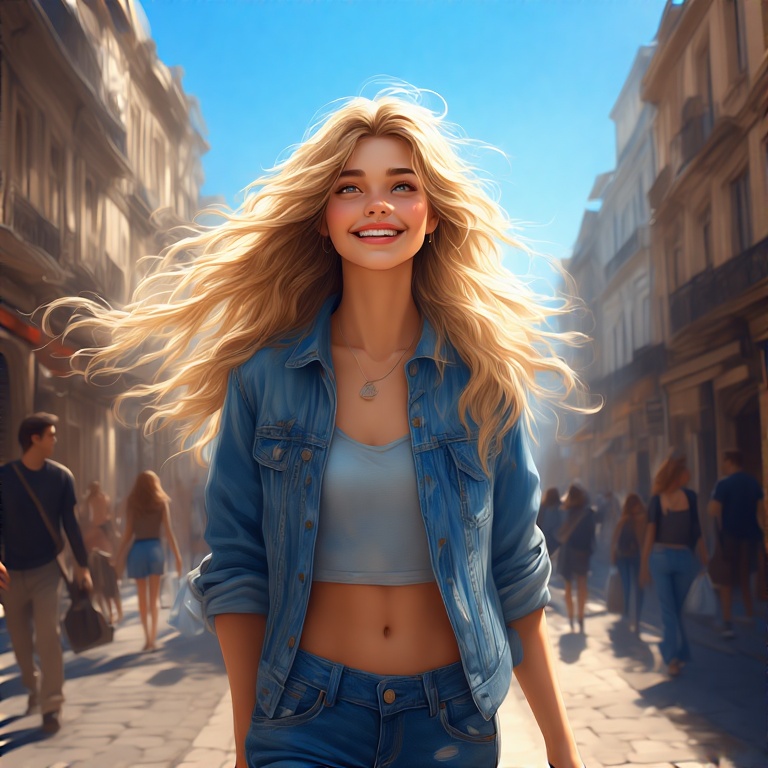 An-young-woman-walking-on-a-st-2