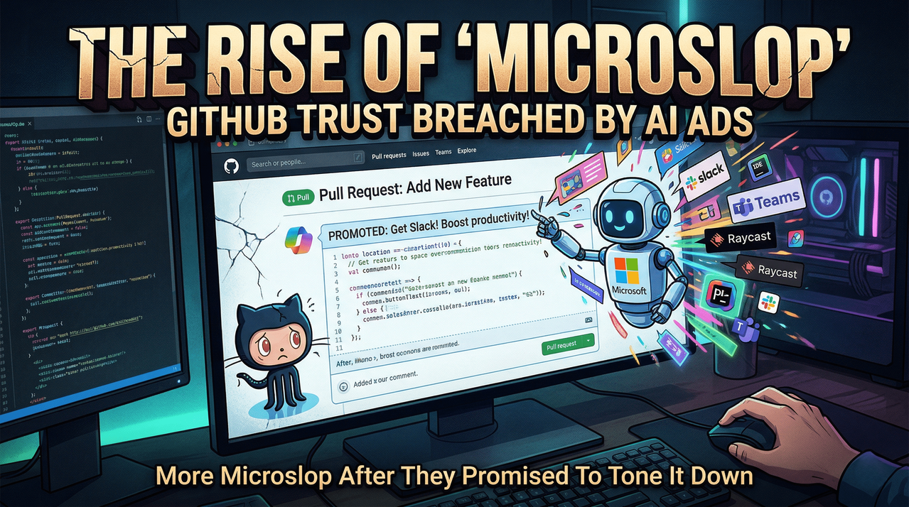 The Rise of "Microslop": Why Microsoft’s GitHub Ad Injection is a Massive Breach of Trust