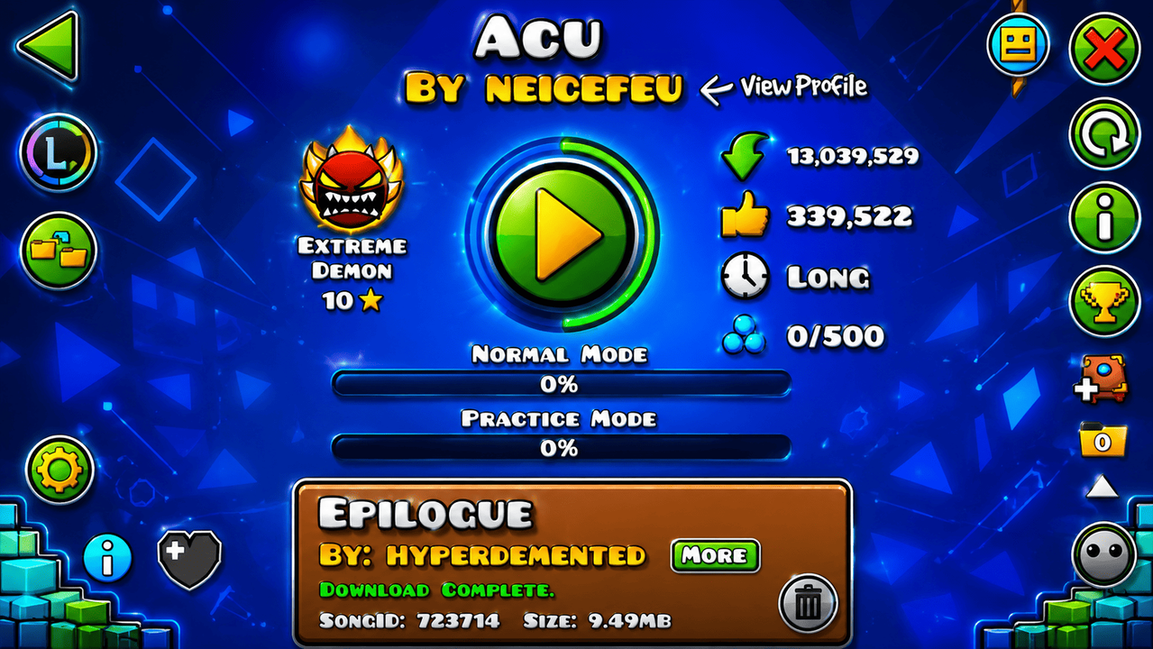 Geometry Dash Mod APK unlocked icons screenshot