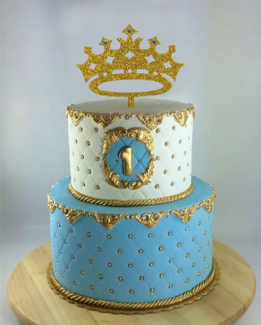 Prince Crown Cake Topper Boy Birthday King First Birthday It S A Boy Baby Ebay