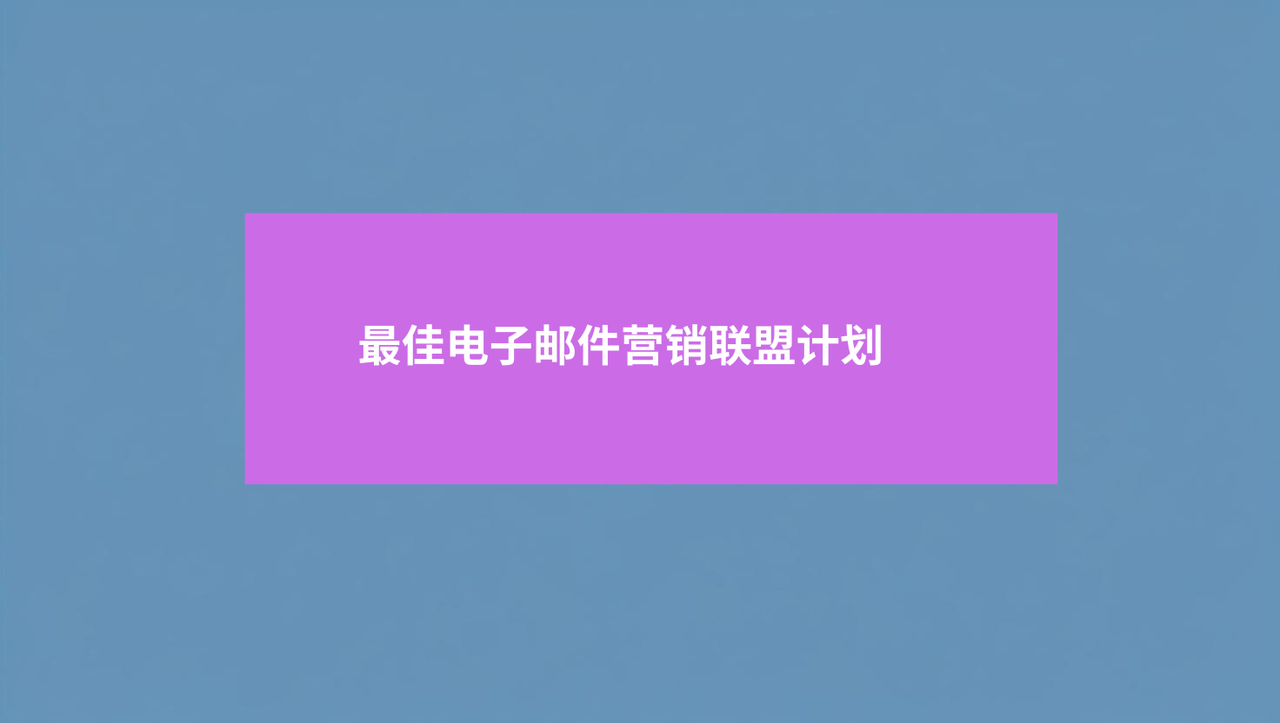 最佳电子邮件营销联盟计划