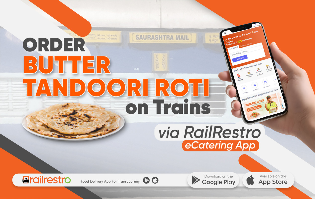 butter chicken roti on train by railrestro