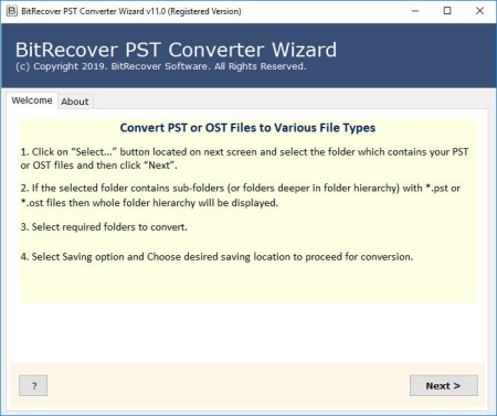 BitRecover PST Converter Wizard 11.4