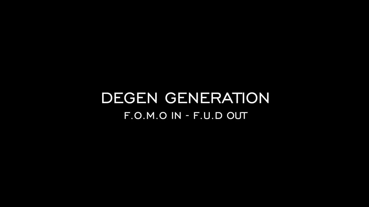 Degen Generation Fomo in Fud out Poster