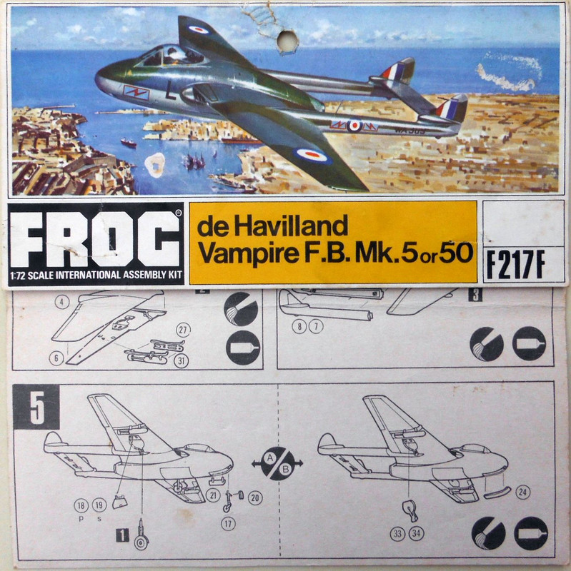 Frog 72 de Havilland Vampire F.B.Mk.5 or 50 (F217F) Header