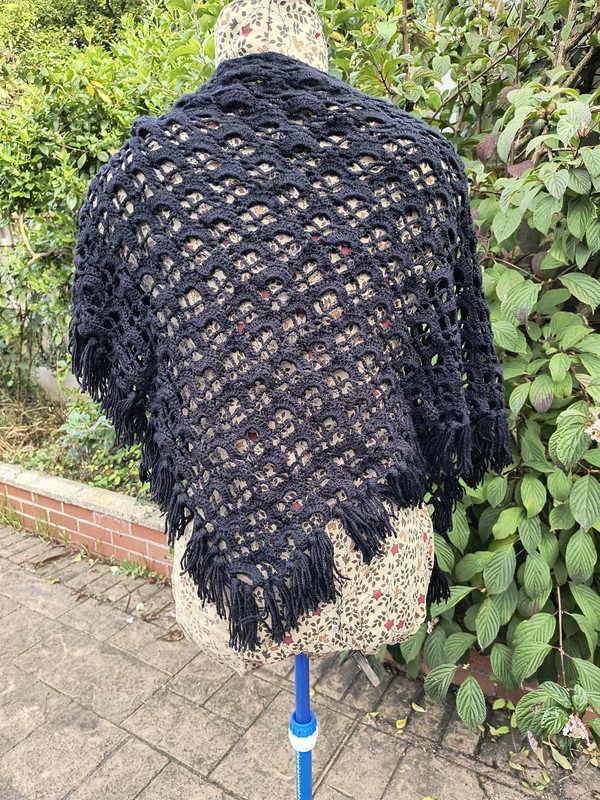 Black Knitted Shawl