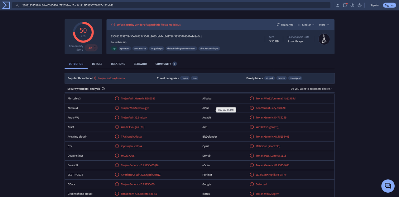 Screenshot 2025-05-13 at 14-52-52 VirusTotal - File - 29081253537f8c90e40915430d712693ceb7cc941718f5