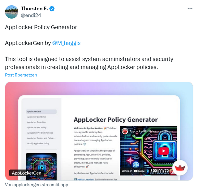 AppLocker Policy Generator
