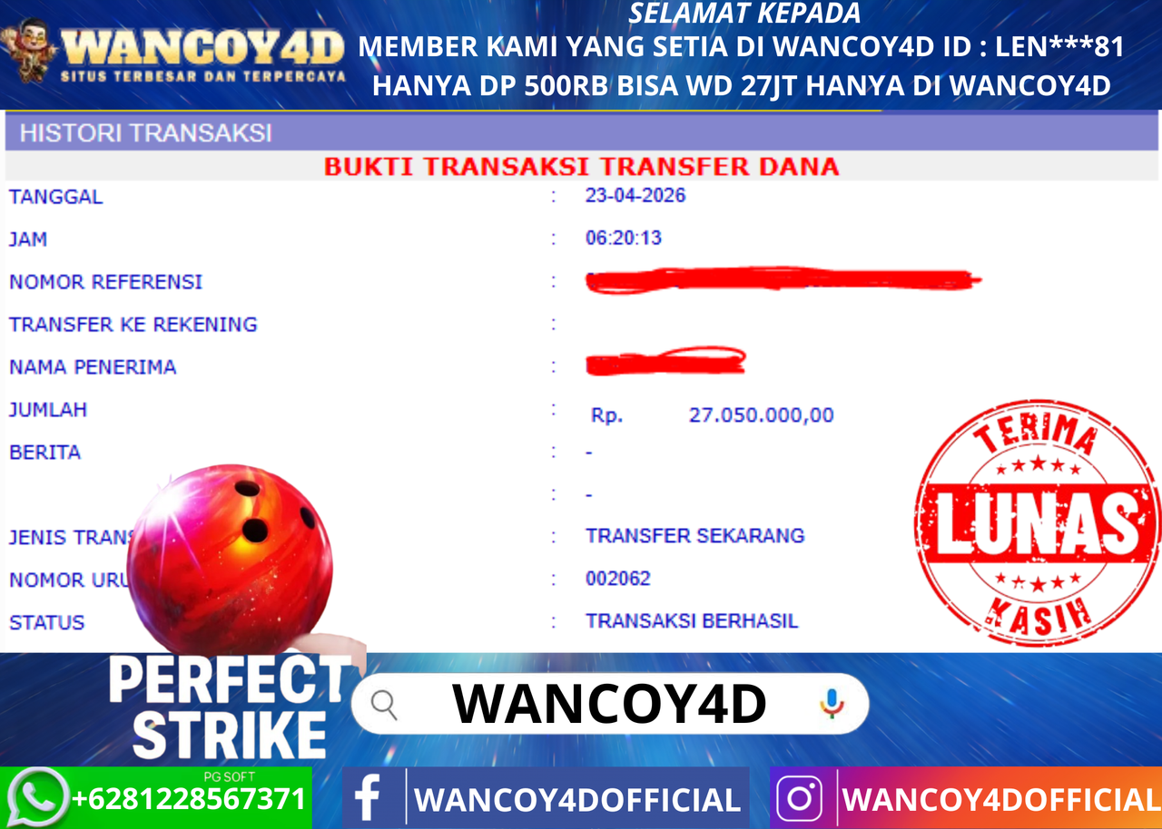 WANCOY4D PERFECT STRIKE PG SOFT RP.27.000.000 -LUNAS