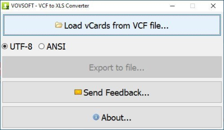 VovSoft VCF to XLS Converter 1.7