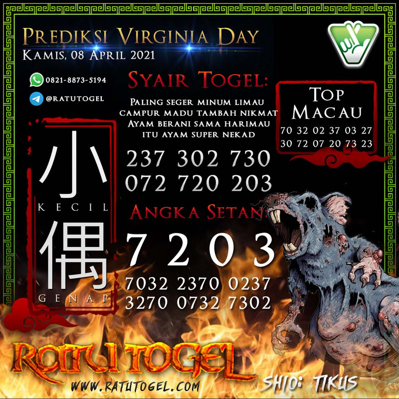 PREDIKSI NAGASAON VIRGINIA NIGHT