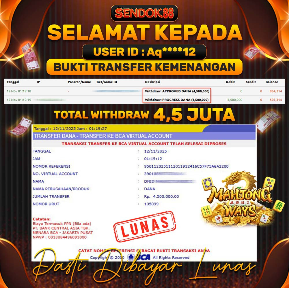 SENDOK88 JEPE! MAHJONG WAYS Rp 4.500.000,- LUNAS!