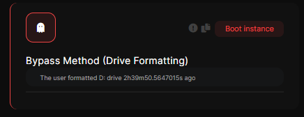 Bypass Method Drive Formatting detection