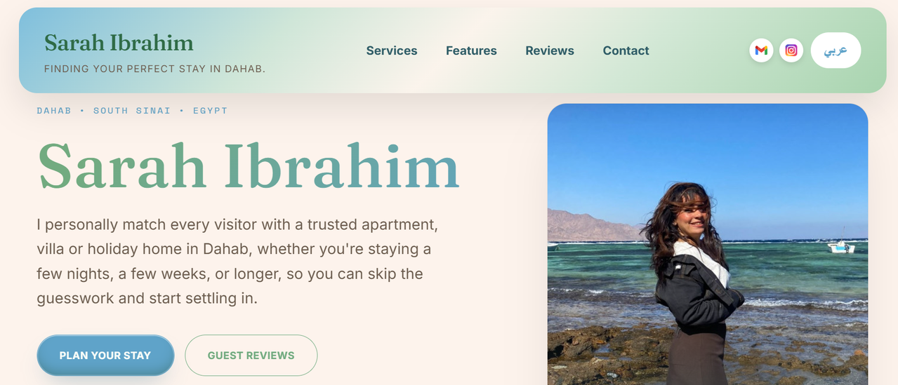 Sarah Ibrahim Dahab Stays Project Screenshot 2
