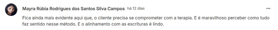 Depoimento de aluna