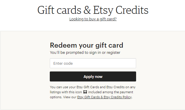 Redeem Gift Card