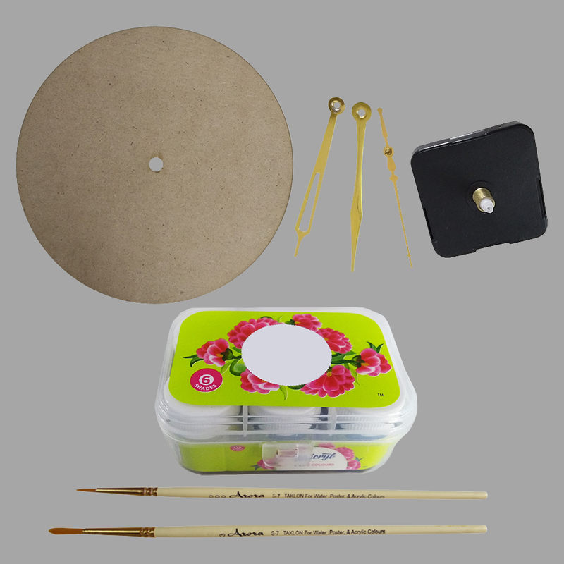 Gond art on Round Clock DIY Kit