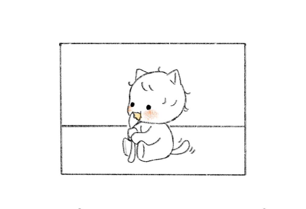 Mochi Bab licks spoon