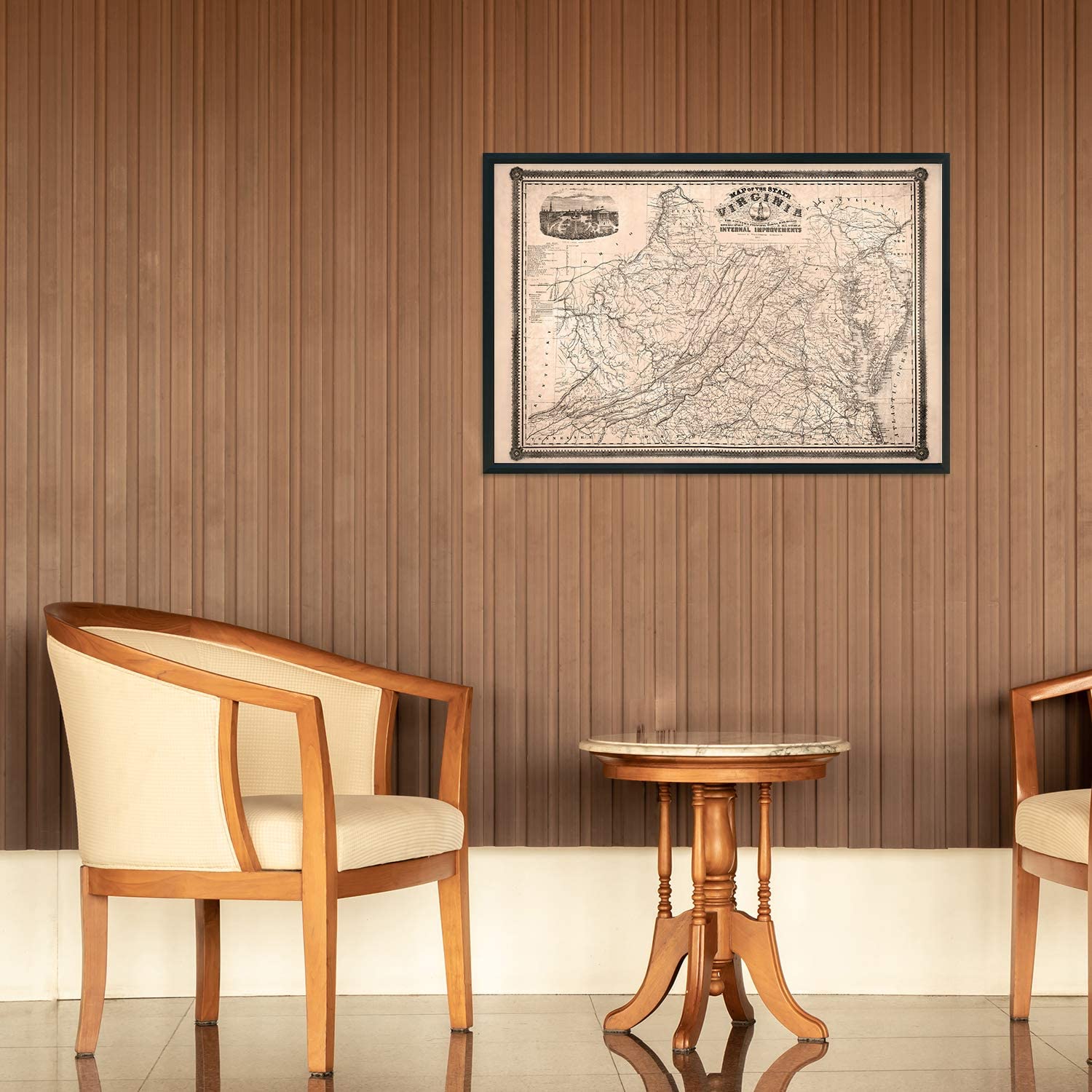 1862 Map of Virginia - Vintage State of Virginia USA Wall Art Poster Print - Picture 24 of 25