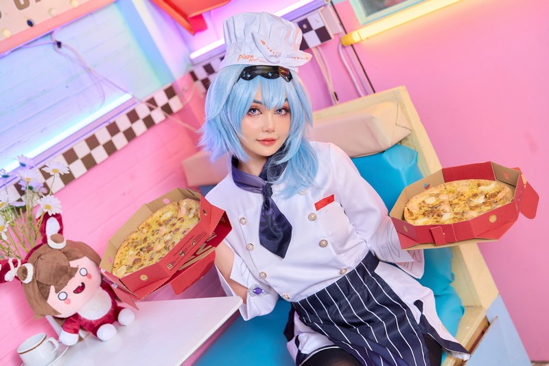 Joyce Lin2x Eula Pizza Cosplay Genshin Impact 写真 49P插图4