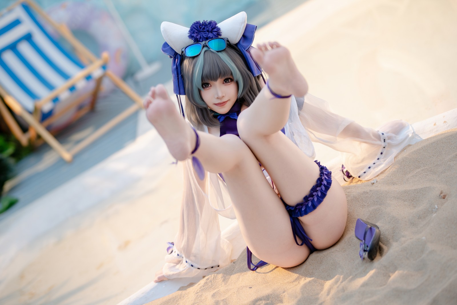 Bangni邦尼 – 泳装柴郡 Cosplay 高清写真集（86P-832MB）碧蓝航线插图5