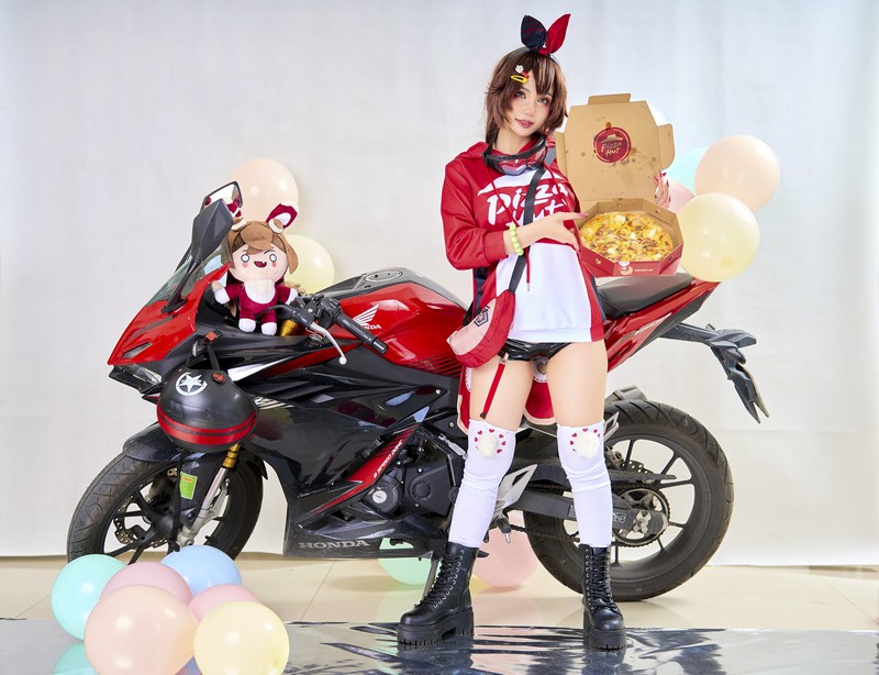 Joyce Lin2x Amber Pizza Cosplay Genshin Impact 写真 37P插图