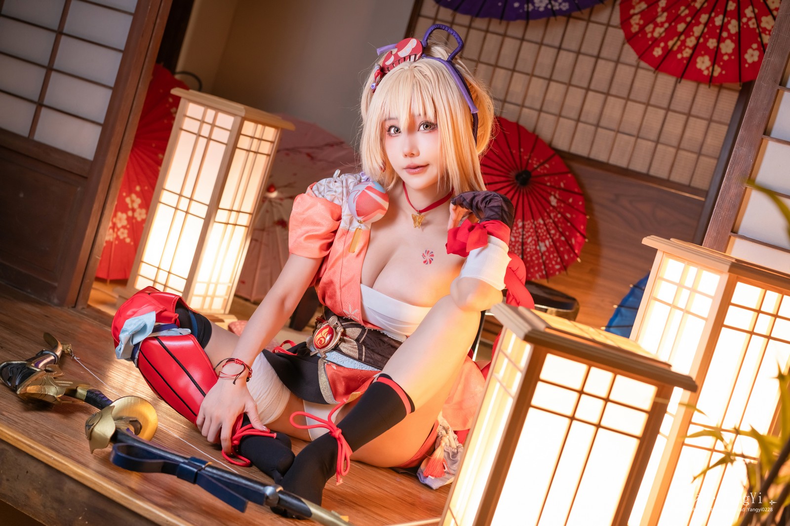 楊衣 Yangyi – Yoimiya 宵宫 Cosplay 写真视频（38P+1V-202MB）原神角色插图1