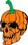 Halloweenpumpkinkitpudnskull