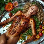 Garden wedding wom served Blonde 0 90