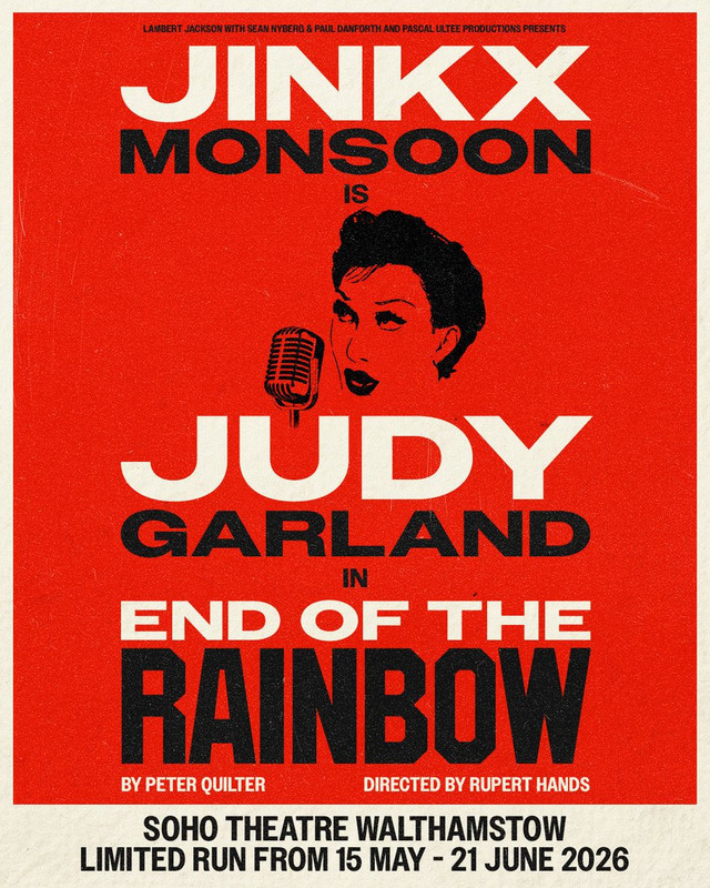 Jinx Monsoon to play Judy Garland in London production of END OF THE RAINBOW