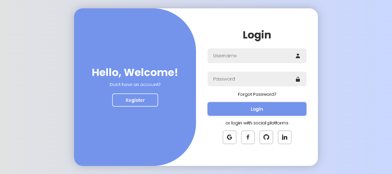 Interactive Login Signup Form Demo
