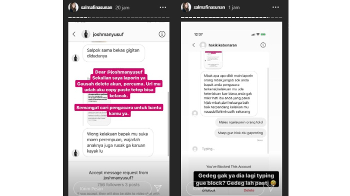 Salmafina Sunan dapat hujatan dari netizen