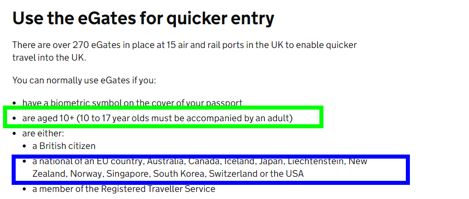 *Use the eGates for quicker entry * - ¿Hace falta el pasaporte para viajar al Reino Unido? Visados - Foro Londres, Reino Unido e Irlanda