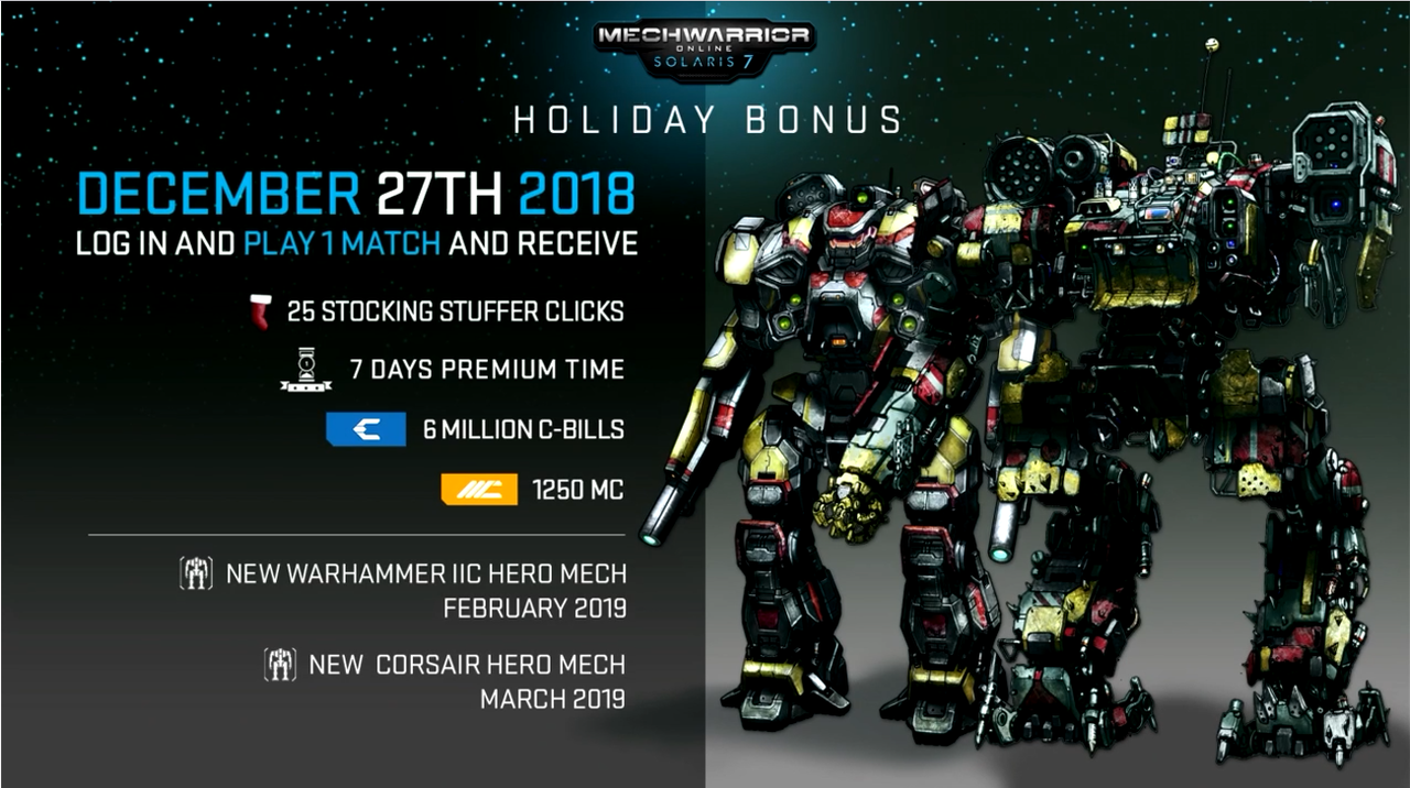 Mwo Christmas Premiuim Time 2022 Mwo: Forums - Free Hero Mechs And Other Goodies - Dec 27Th