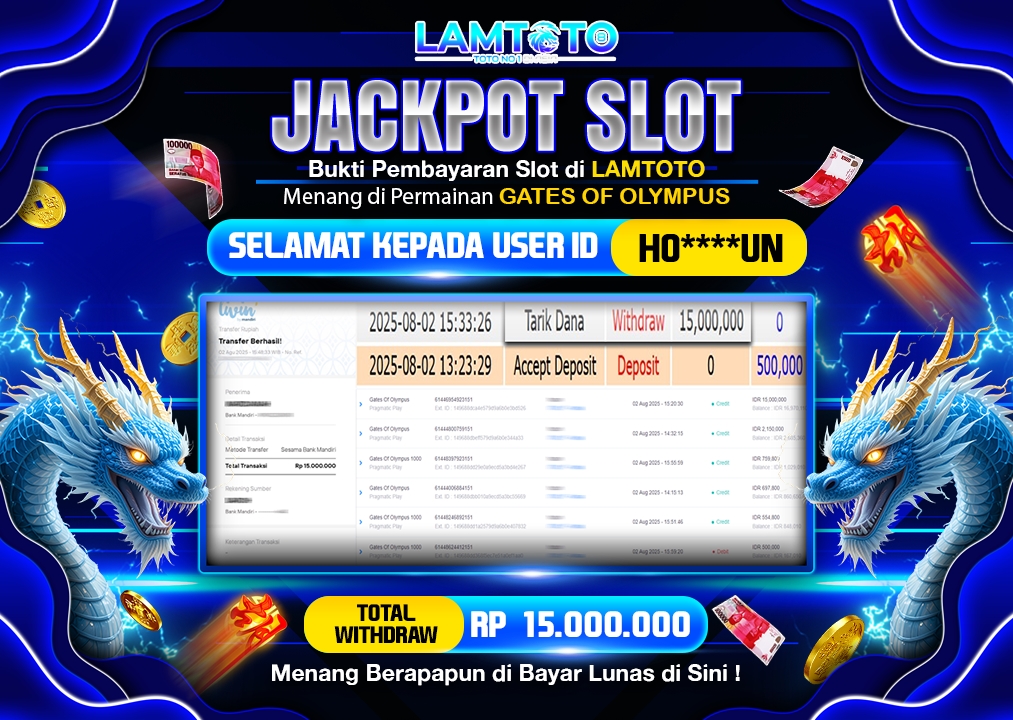 BUKTI JACKPOT LUNAS LAMTOTO