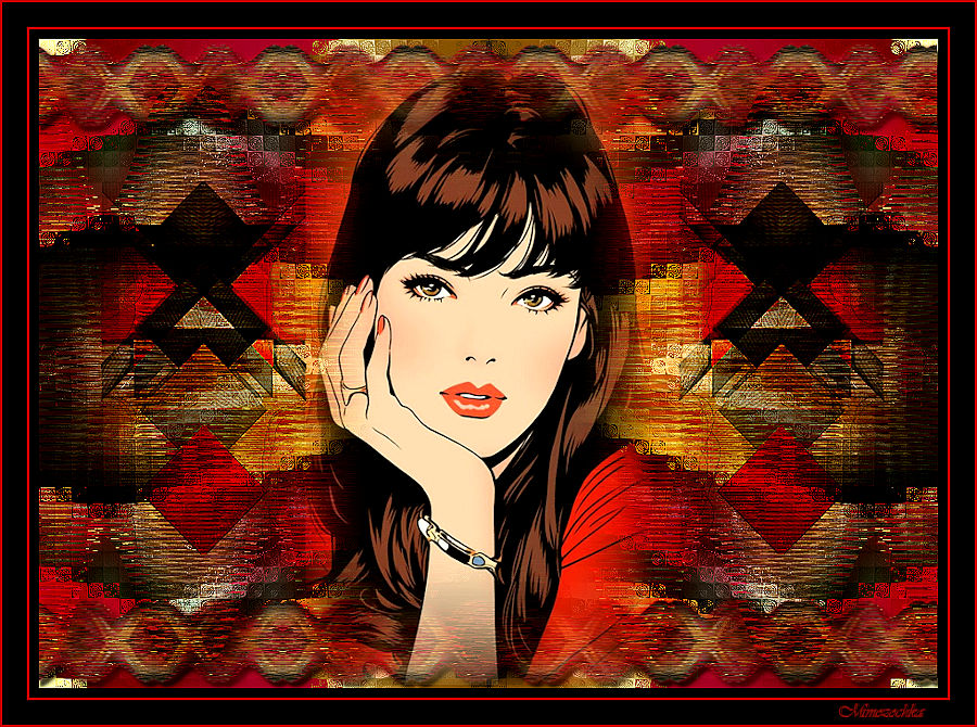 Яркий красный.