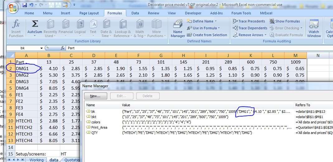 bk Table  data A1M13