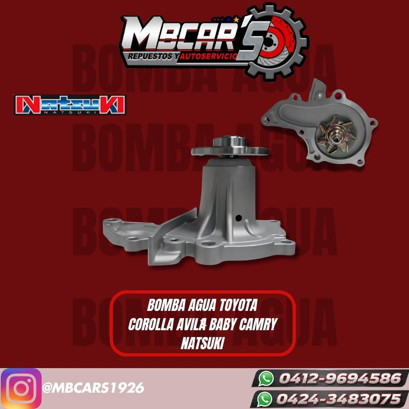 BOBMA DE AGUA TOY COROLLA AVILA BABY CAMRY 