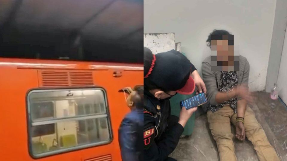 Tenía prisa: Detienen a hombre que subió al techo de un tren de la Línea 8 del Metro CDMX